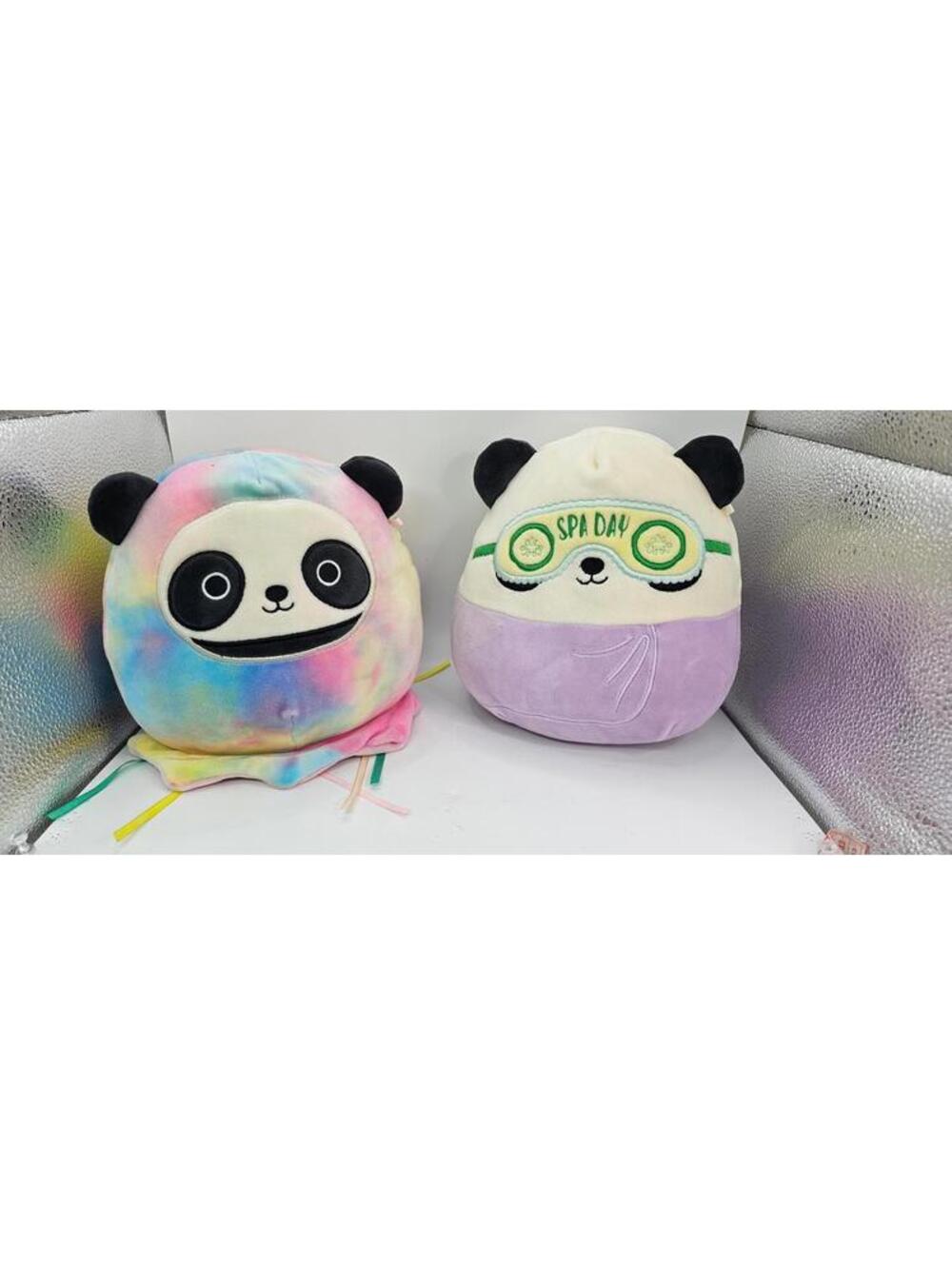 Set of 2 Panda Squishmallows 8" Stuffed Plushies